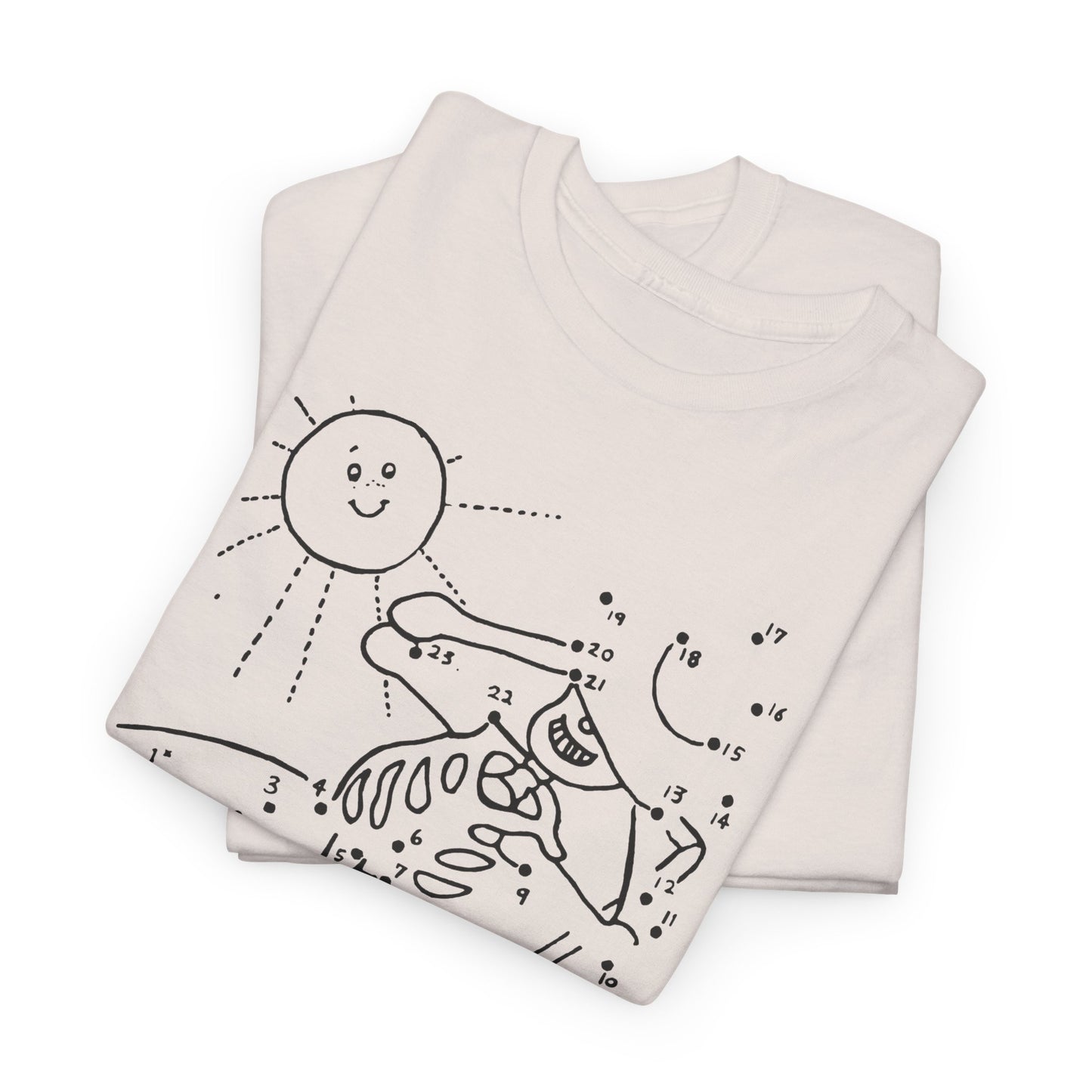 connect the dots skeleton sun tanning tshirt
