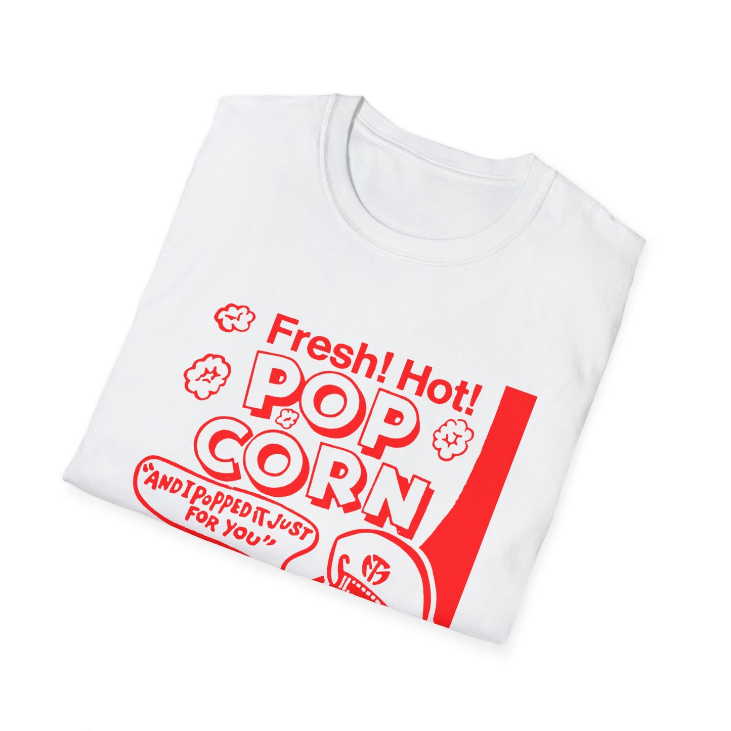 1940s popcorn box logo for martin theatres with a cute little popcorn mascot tshirt