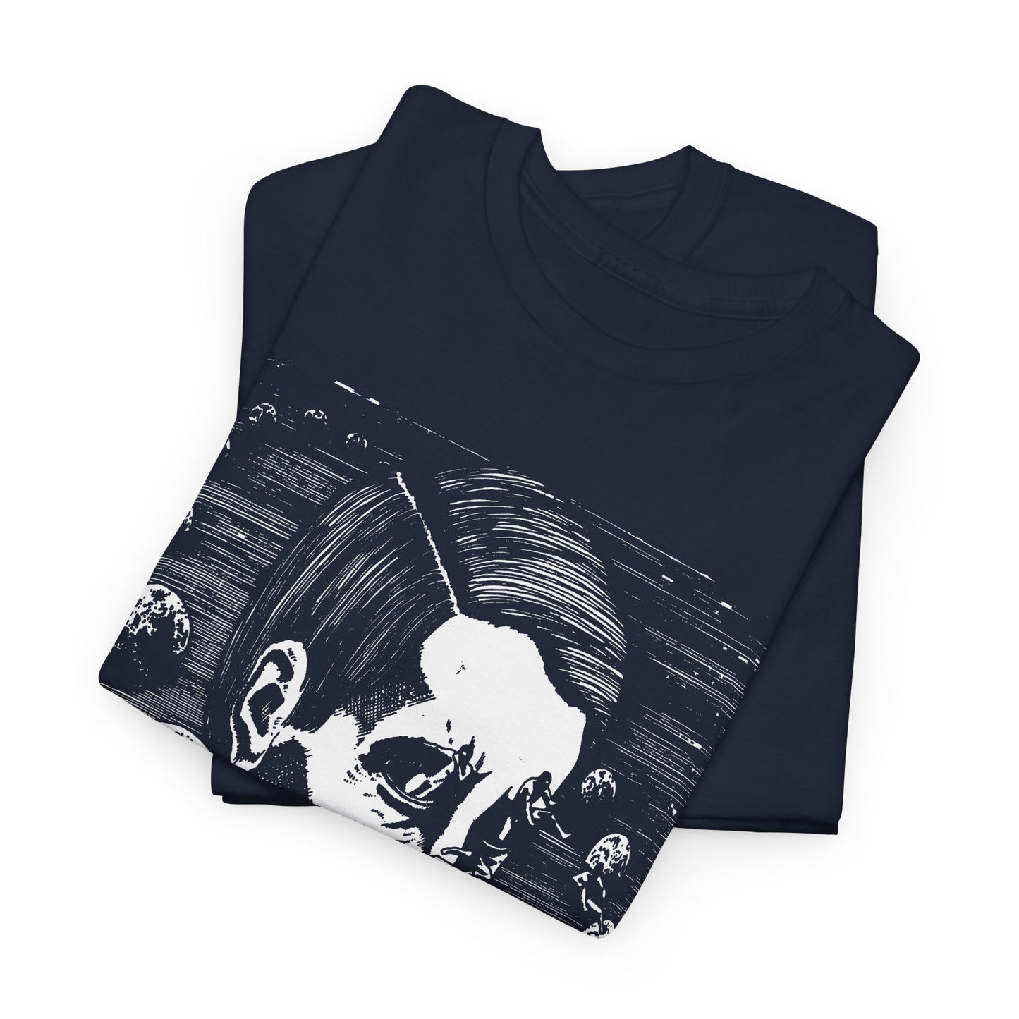 unknown sci fi illustration used in 1980 show poster for joy division reproduction tshirt