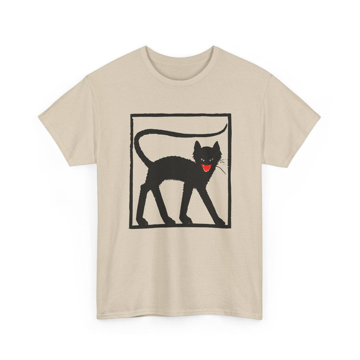 1925 black cat woodcut print by wiktoria gorynska tshirt