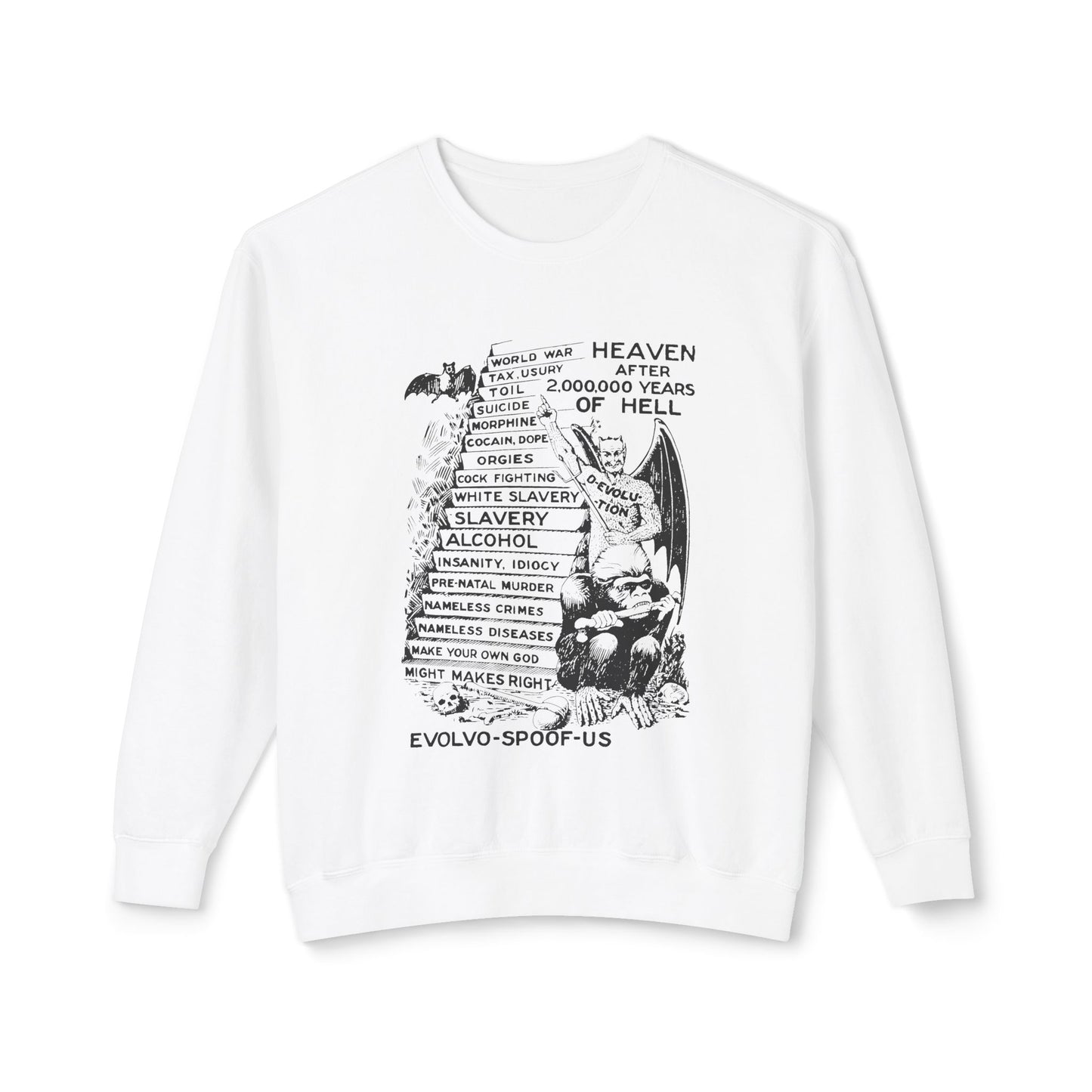jocko-homo heavenbound b. h. shadduck 1925 religious pamphlet page six 100% cotton sweatshirt
