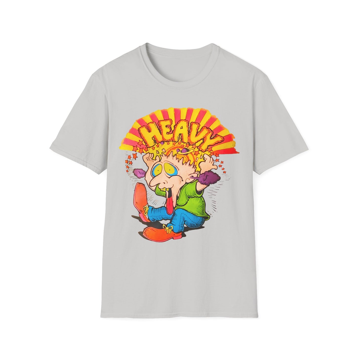 1970s "heavy trip" cartoon character reproduction tshirt