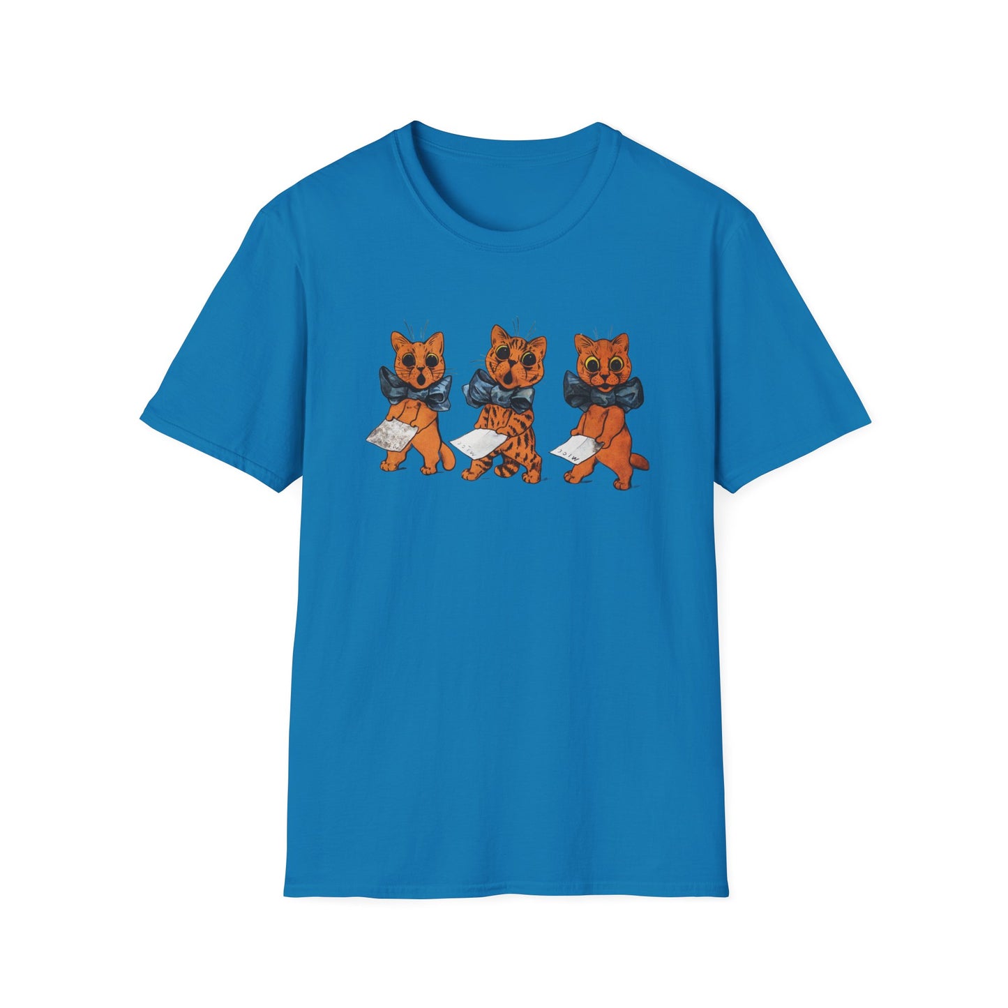louis wain famous tenors colored lithograph reproduction tshirt