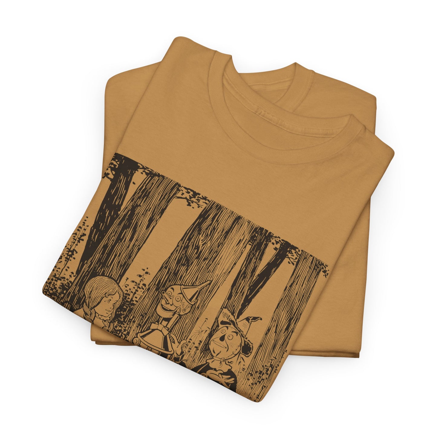 1900 w.w denslow's illustration for the wonderful wizard of oz dorothy and friends in forest tshirt