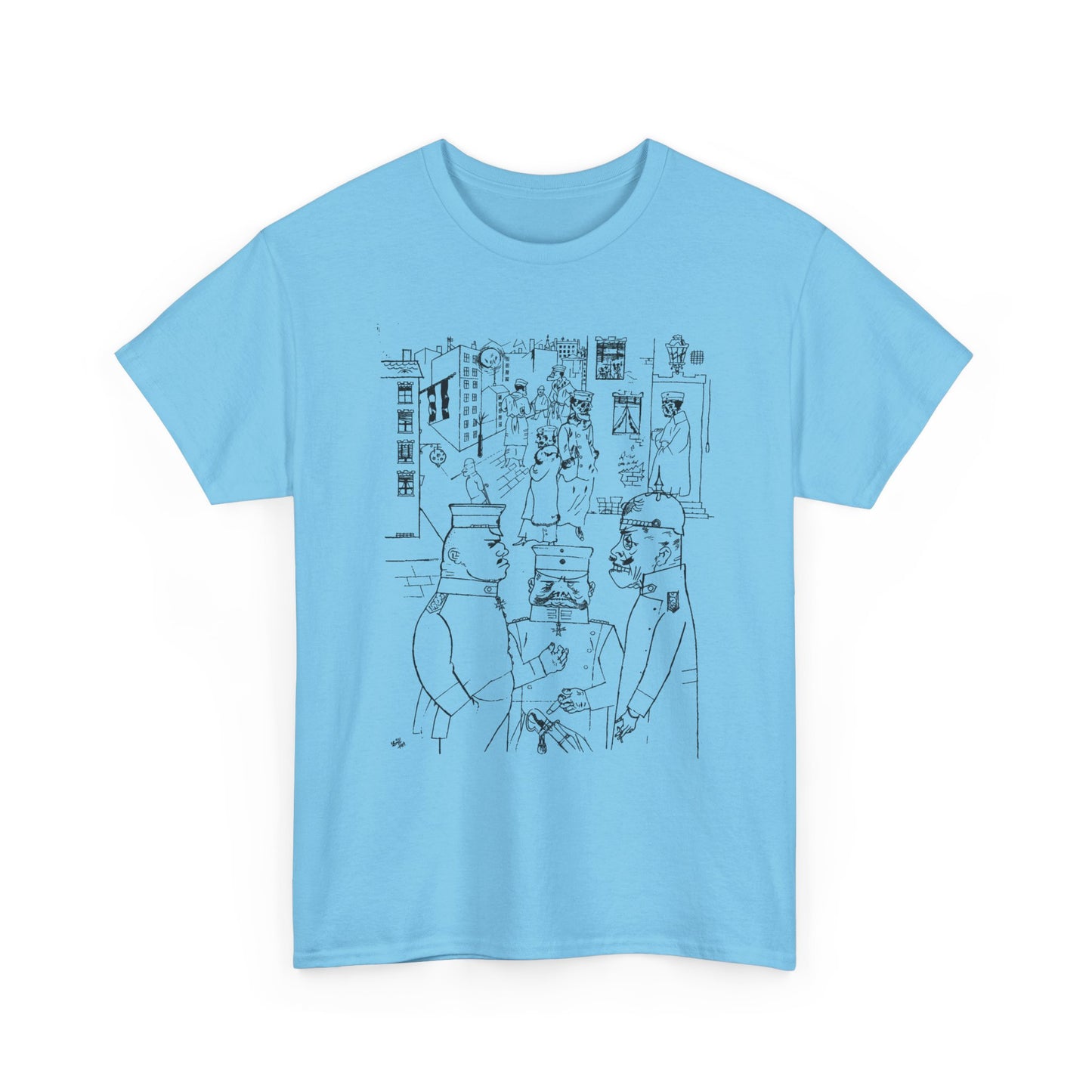 1919 george grosz lithograph "the pimps of death" tshirt