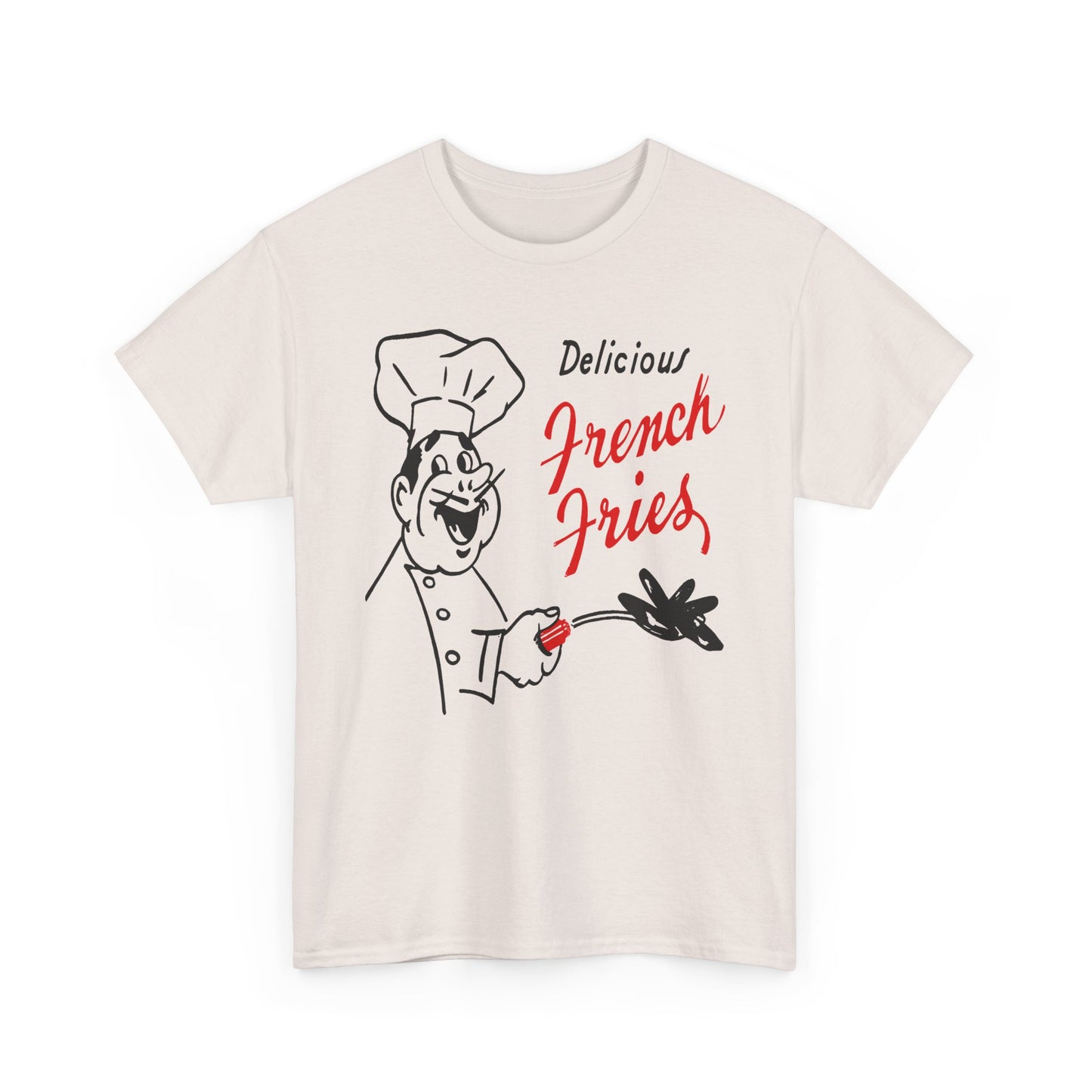 vintage paper bag art delicious french fries reproduction tshirt
