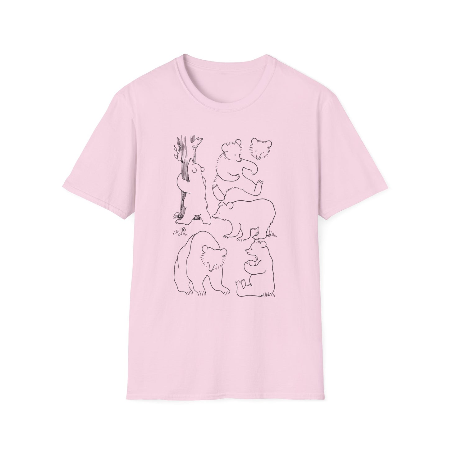 vintage french drawing guide cute bear illustrations reproduction tshirt
