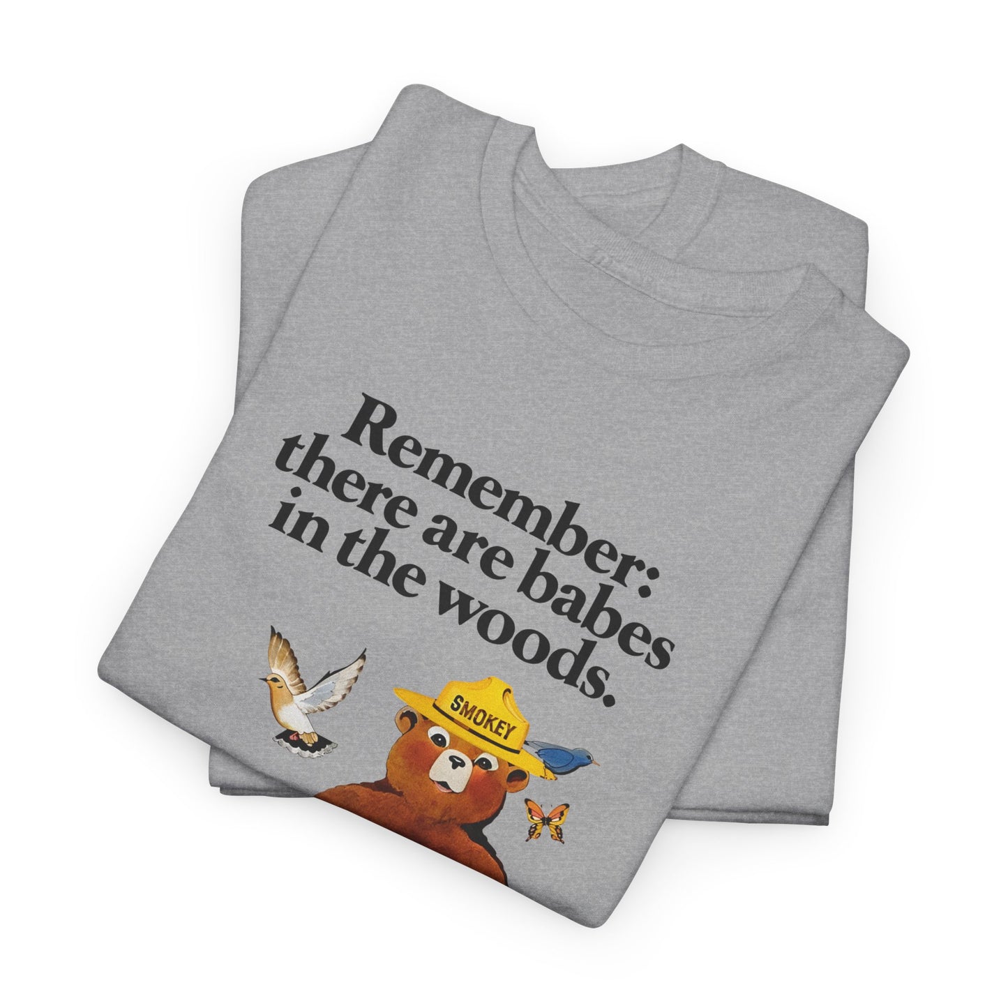 vintage smokey the bear babes in the woods reproduction tshirt