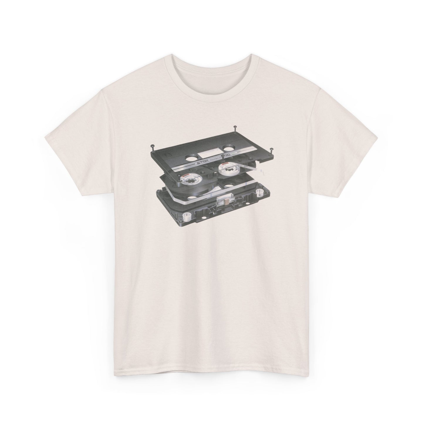 exploded view cassette tape hisashi saito 1980 airbrush graphic tshirt