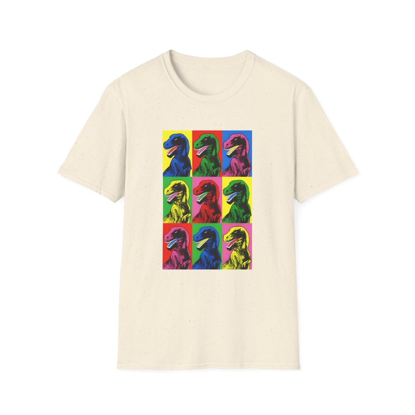 stanley desantis dinosaur pop art as worn by steven spielberg on jurassic park 1993 movie set tshirt