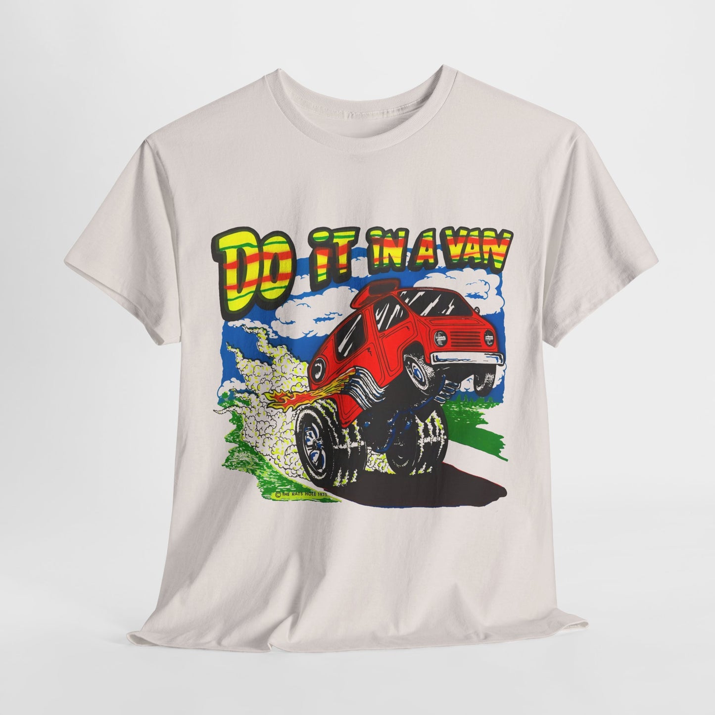 vintage 1975 do it in a van graphic reproduction tshirt