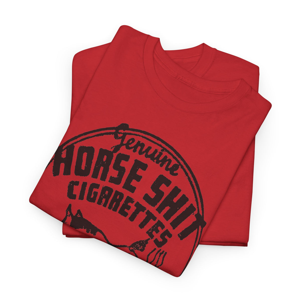 vintage horse shit cigarettes graphic reproduction tshirt
