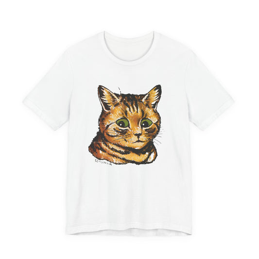 louis wain anthropomorphized cat painting orange cat tshirt