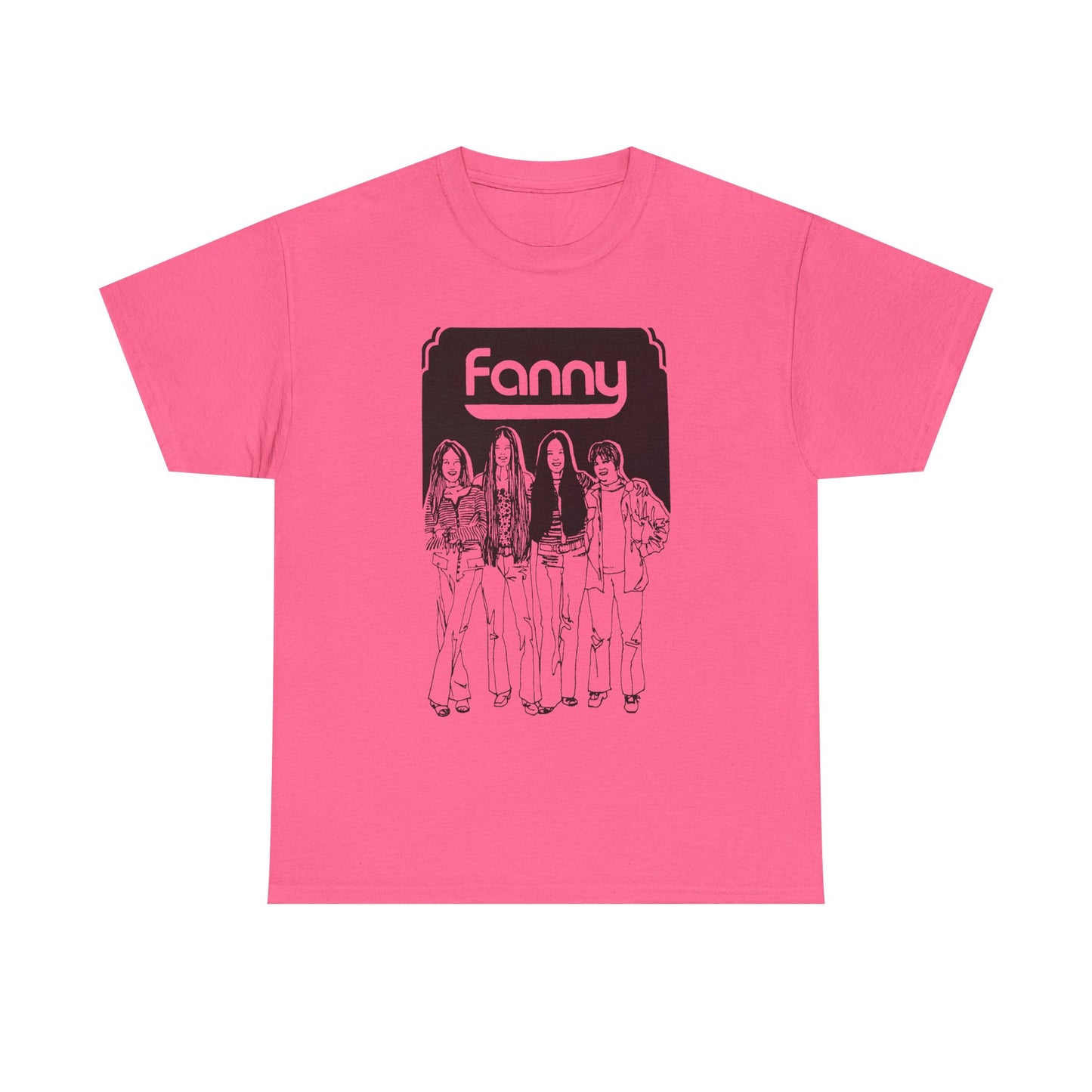 1970s rock n roll band fanny show poster tshirt