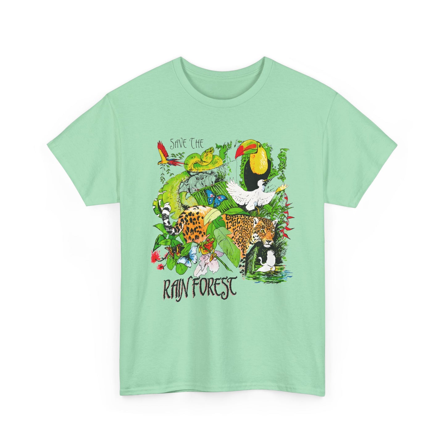 1993 vintage save the rainforest reproduction tshirt