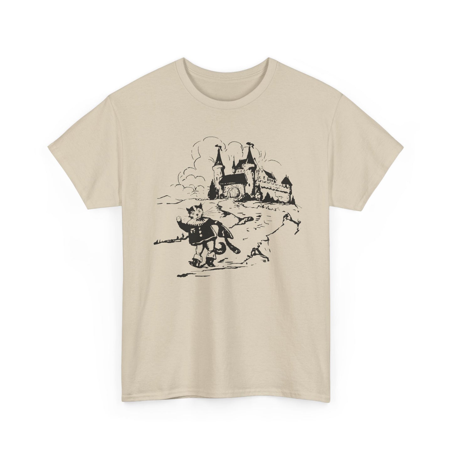 puss in boots vintage illustration tshirt