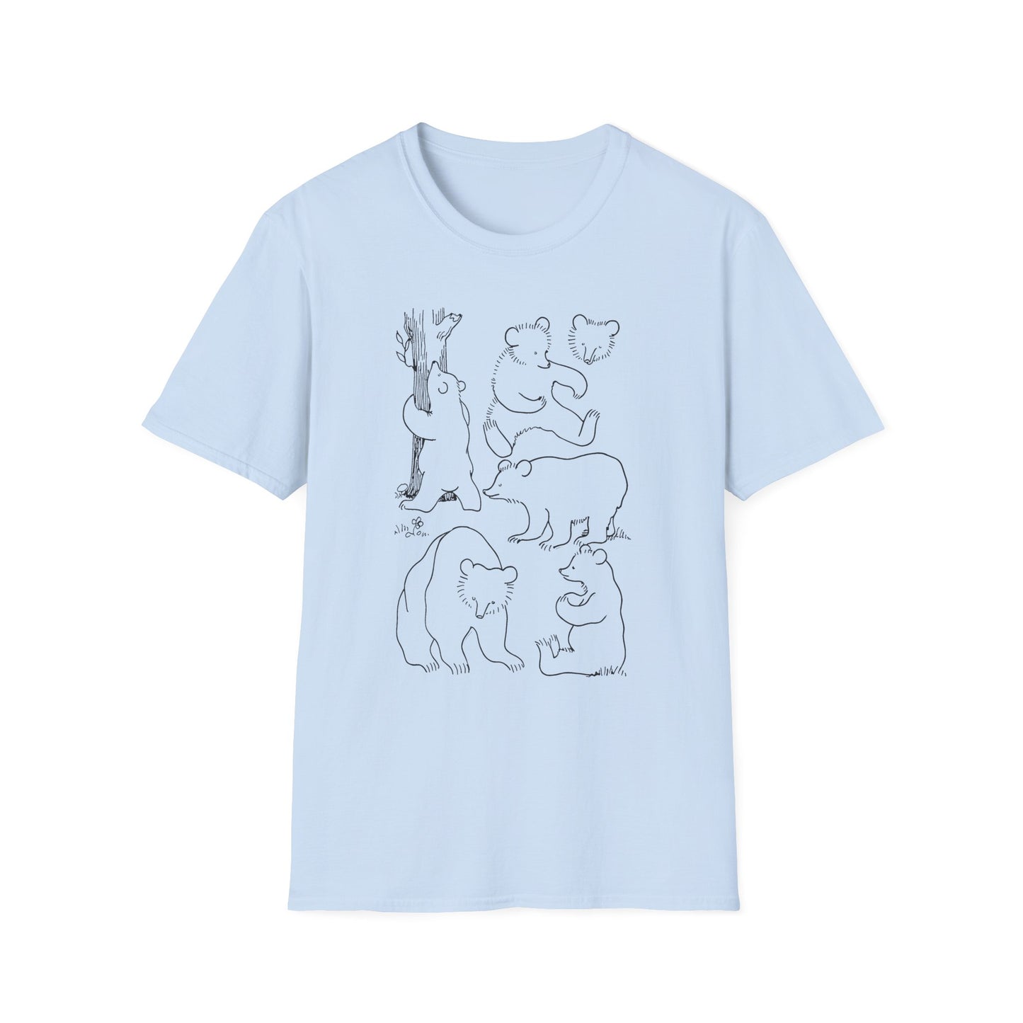 vintage french drawing guide cute bear illustrations reproduction tshirt