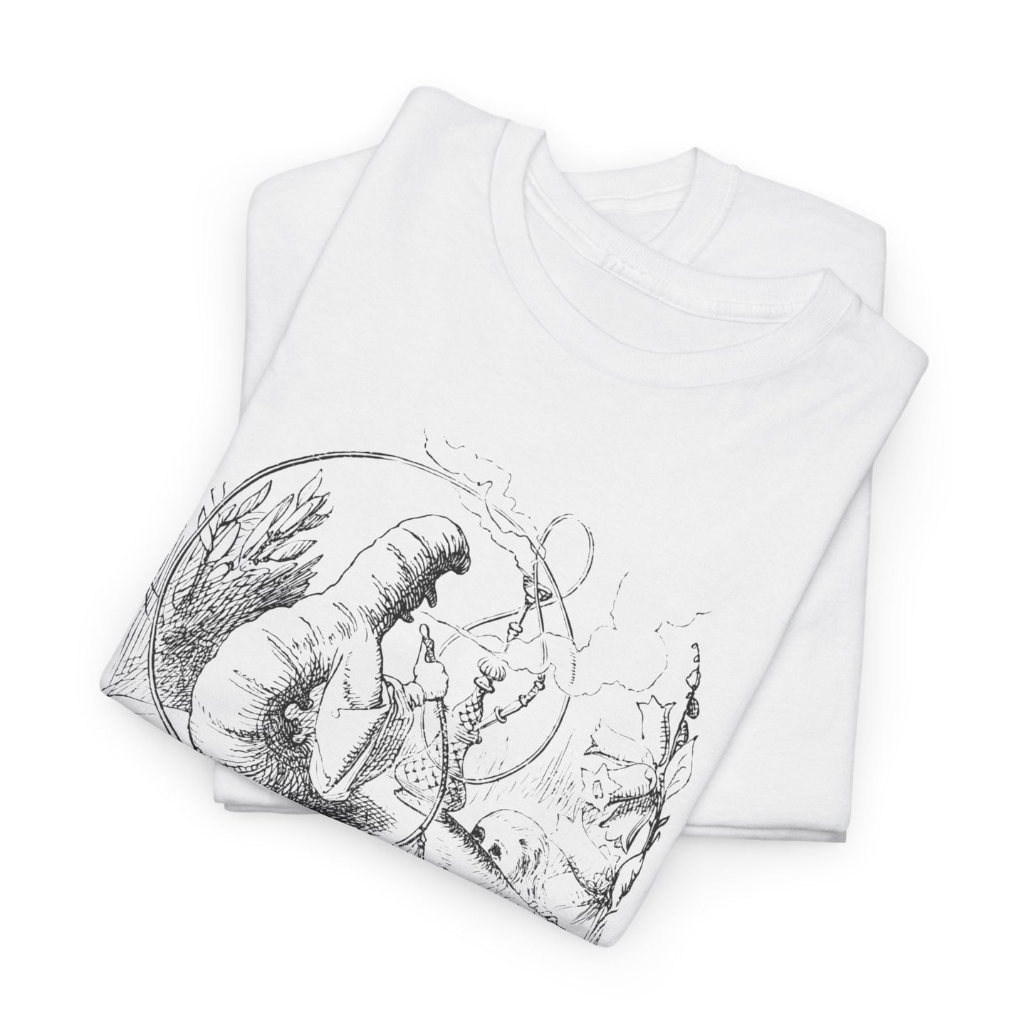 1865 alice's adventures in wonderland illustration by john tennial caterpillar tshirt