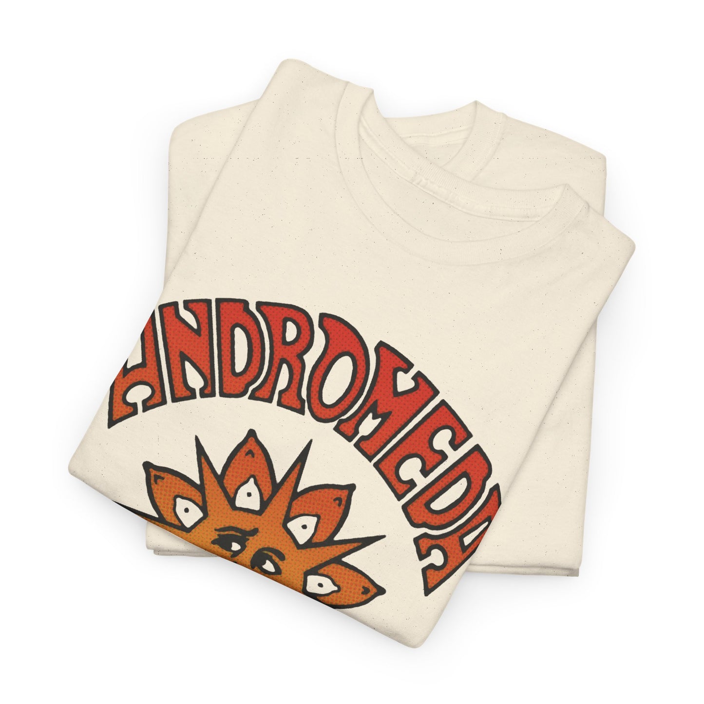1960s english psychedelic rock band andromeda orange variant tshirt