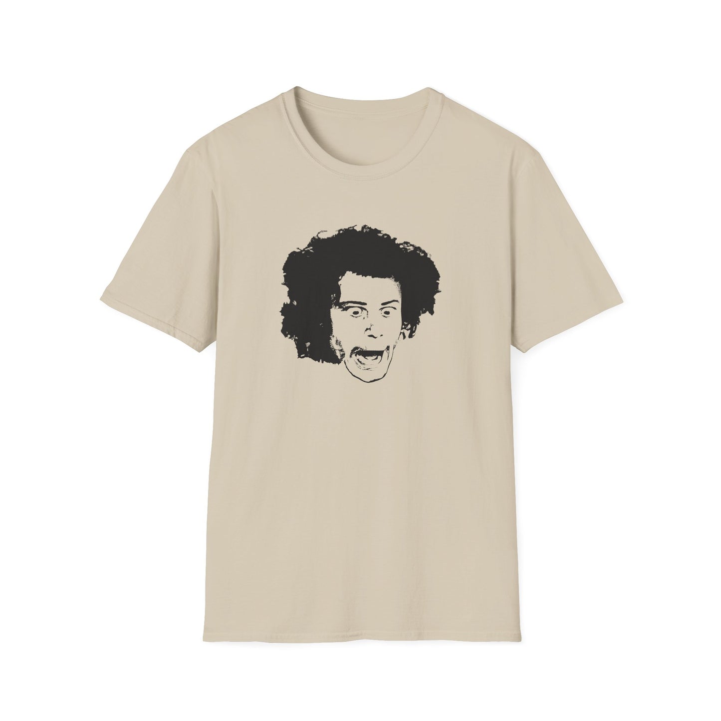 wild man fischer black stencil face tshirt