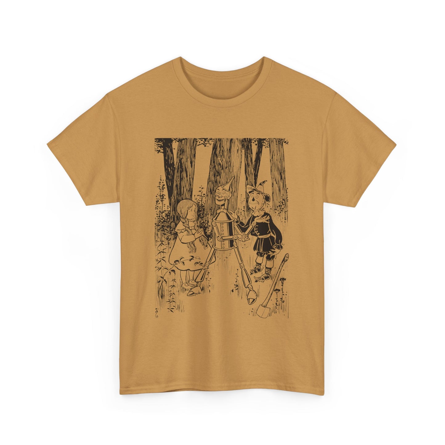 1900 w.w denslow's illustration for the wonderful wizard of oz dorothy and friends in forest tshirt