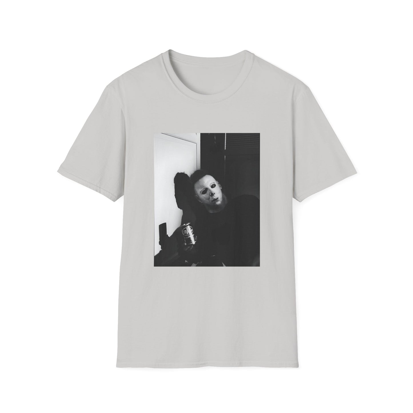 halloween 1978 michael myers on set drinking dr pepper back scene tshirt