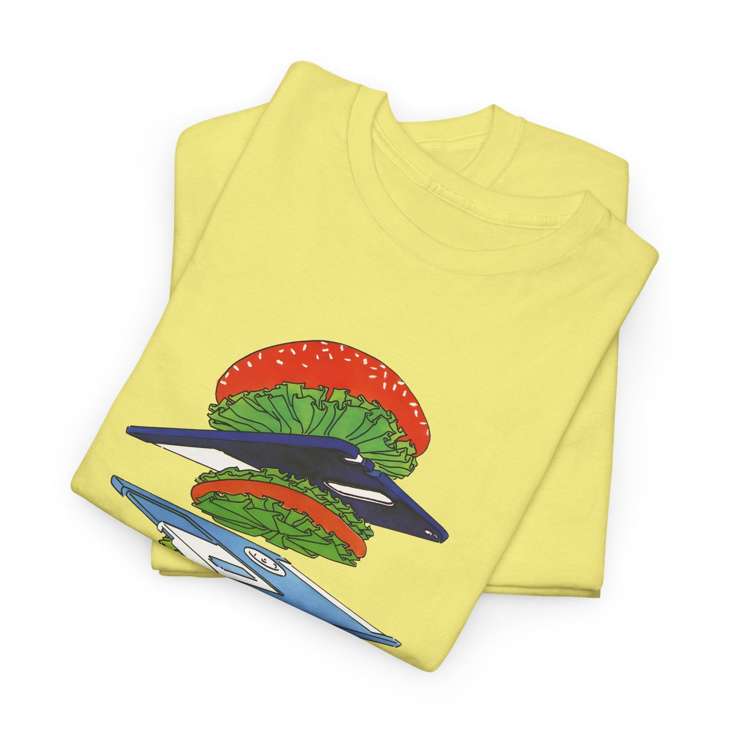 1989 uncredited art from micro mag floppy disc burger tshirt