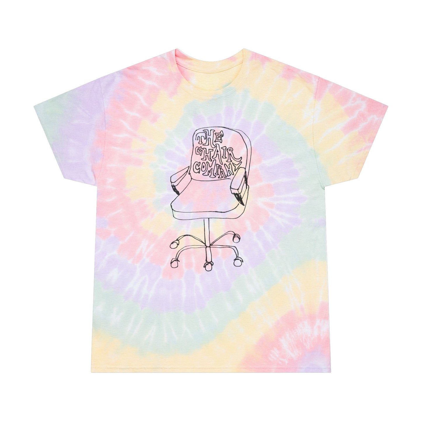 chair company sketch tie dye tshirt