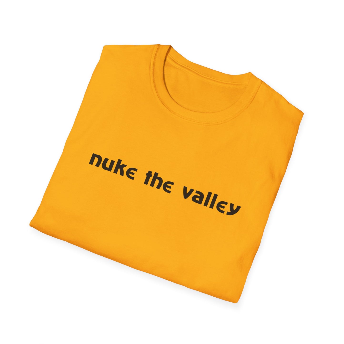 80s slogan nuke the valley tshirt