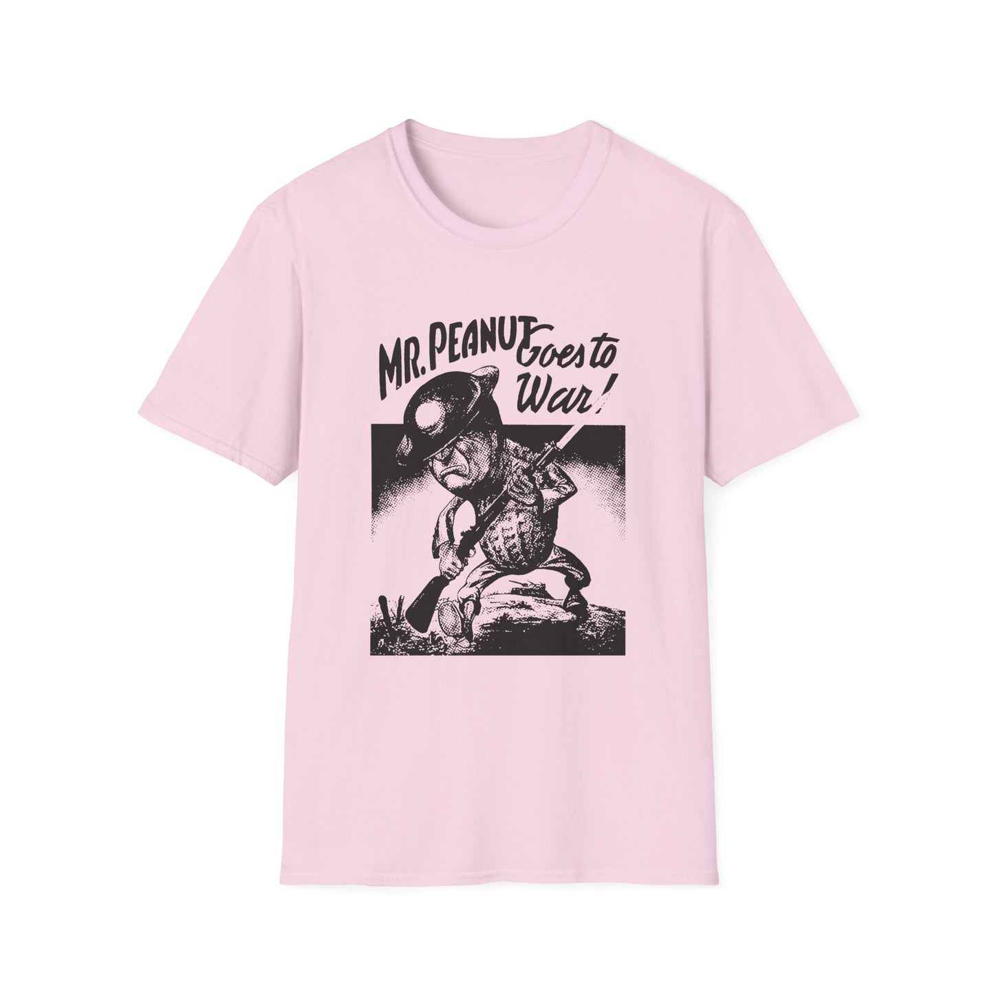 mr. peanut goes to war! vintage world war propaganda poster reproduction tshirt