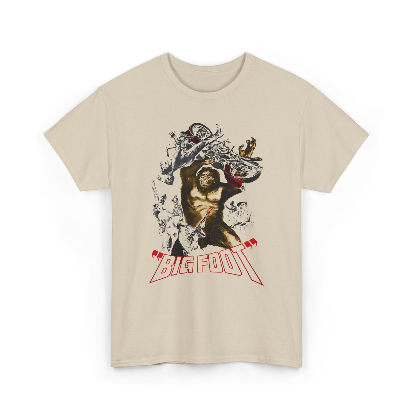 1970 bigfoot movie poster reproduction tshirt