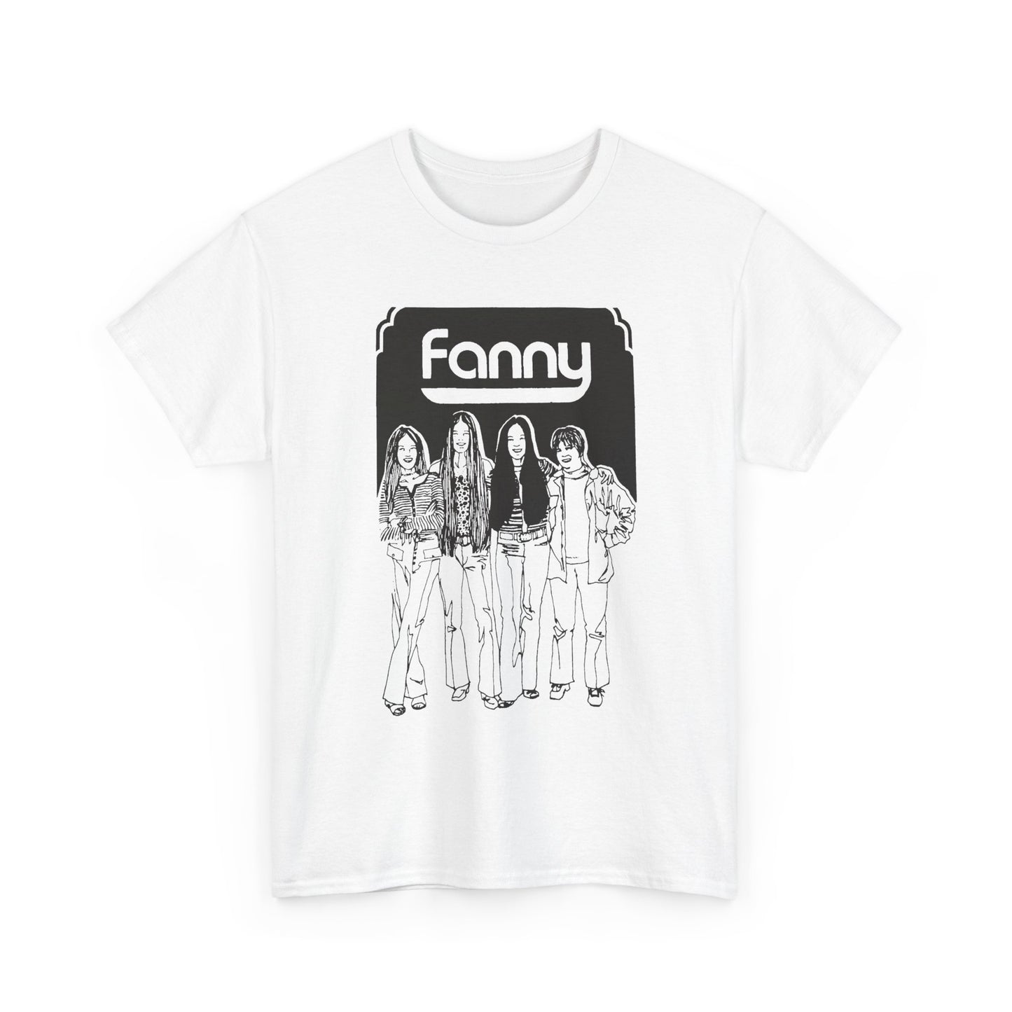 1970s rock n roll band fanny show poster tshirt