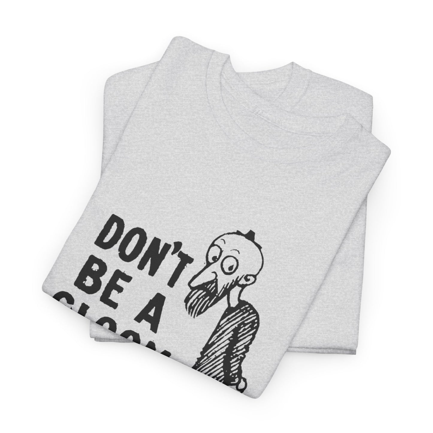 don't be a gloom vintage reproduction of a tokio cigarette pin by t.e powers gloom and joy unisex cotton tee
