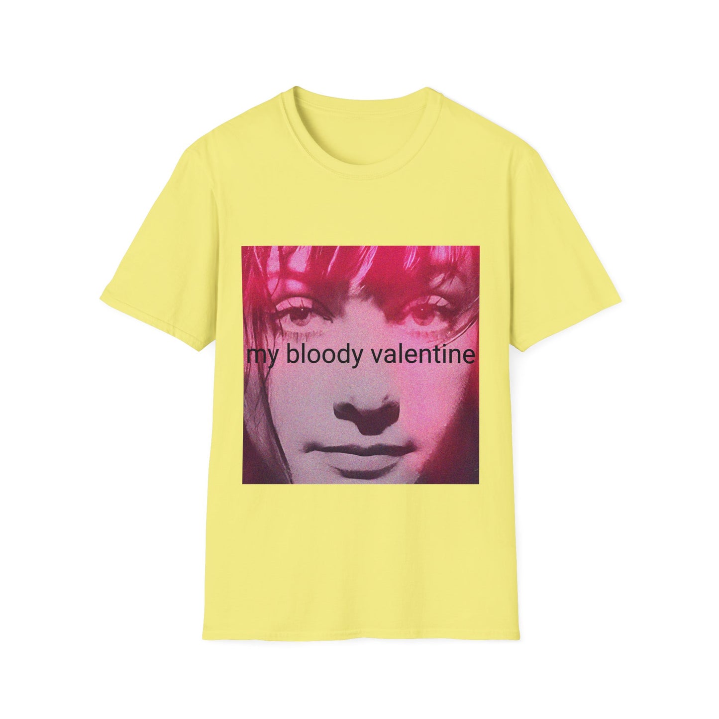 my bloody valentine belinda butcher close up in pink tshirt