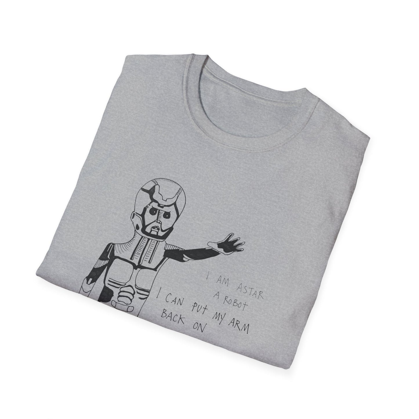 original drawing astar the robot 1980s canadian psa tshirt