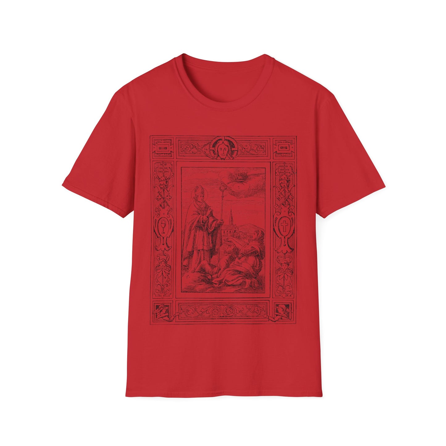 saint valentine healing epilepsy illustrated by dr. frantisek ehrmann, circa 1899. the tshirt