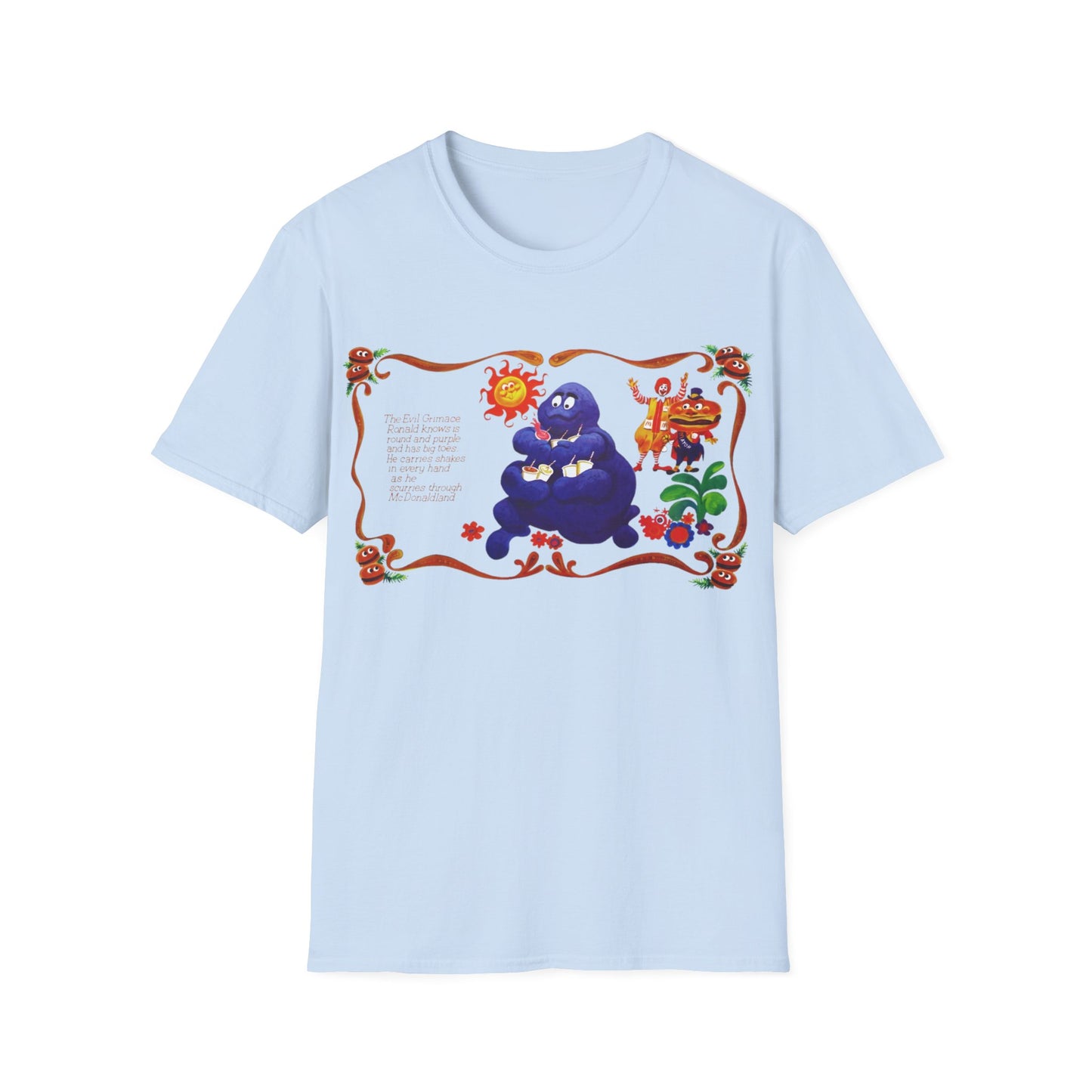 evil grimace vintage reproduction tshirt