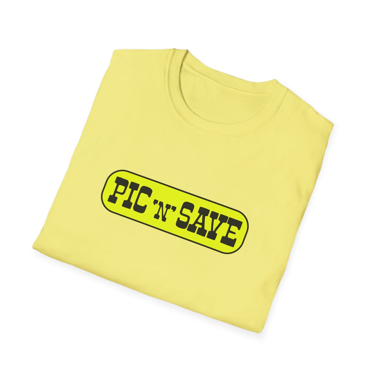pic n save retail chain logo tshirt