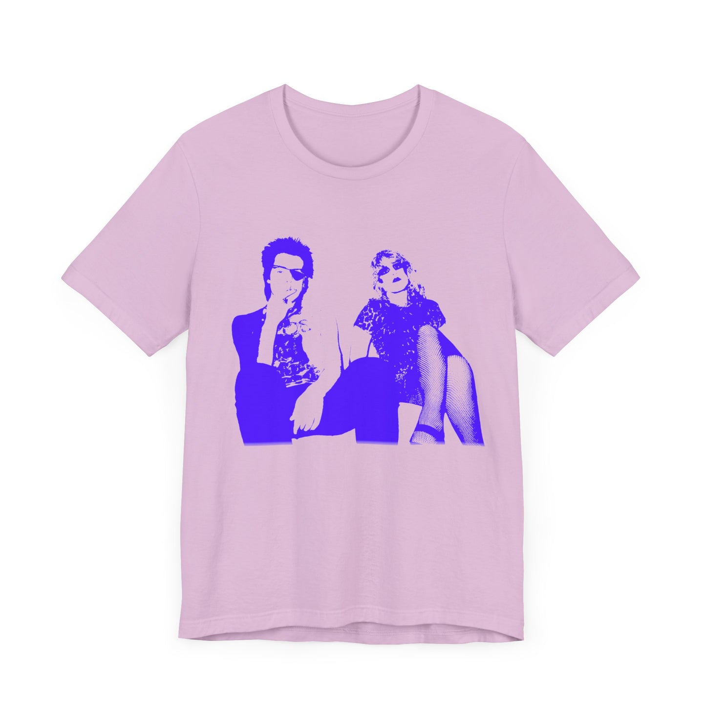 the real sid and nancy purple/blue stencil fan art tshirt