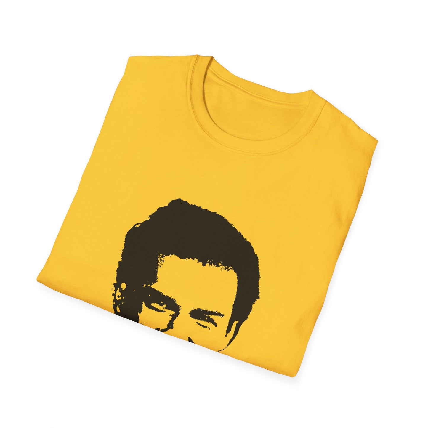 norm macdonald black stencil face tshirt