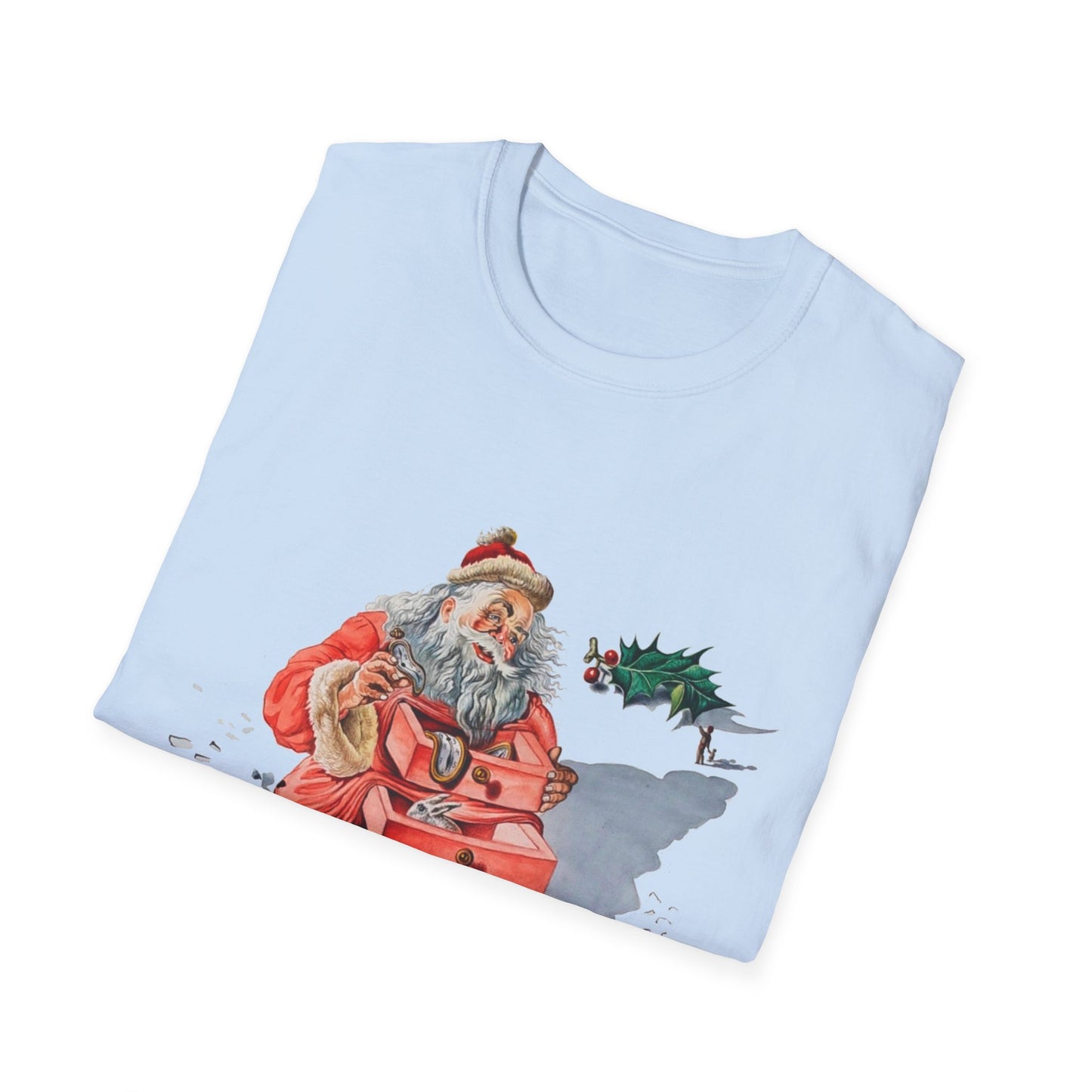 salvador dali's 1948 "santa with drawers" christmas card for hallmark tshirt