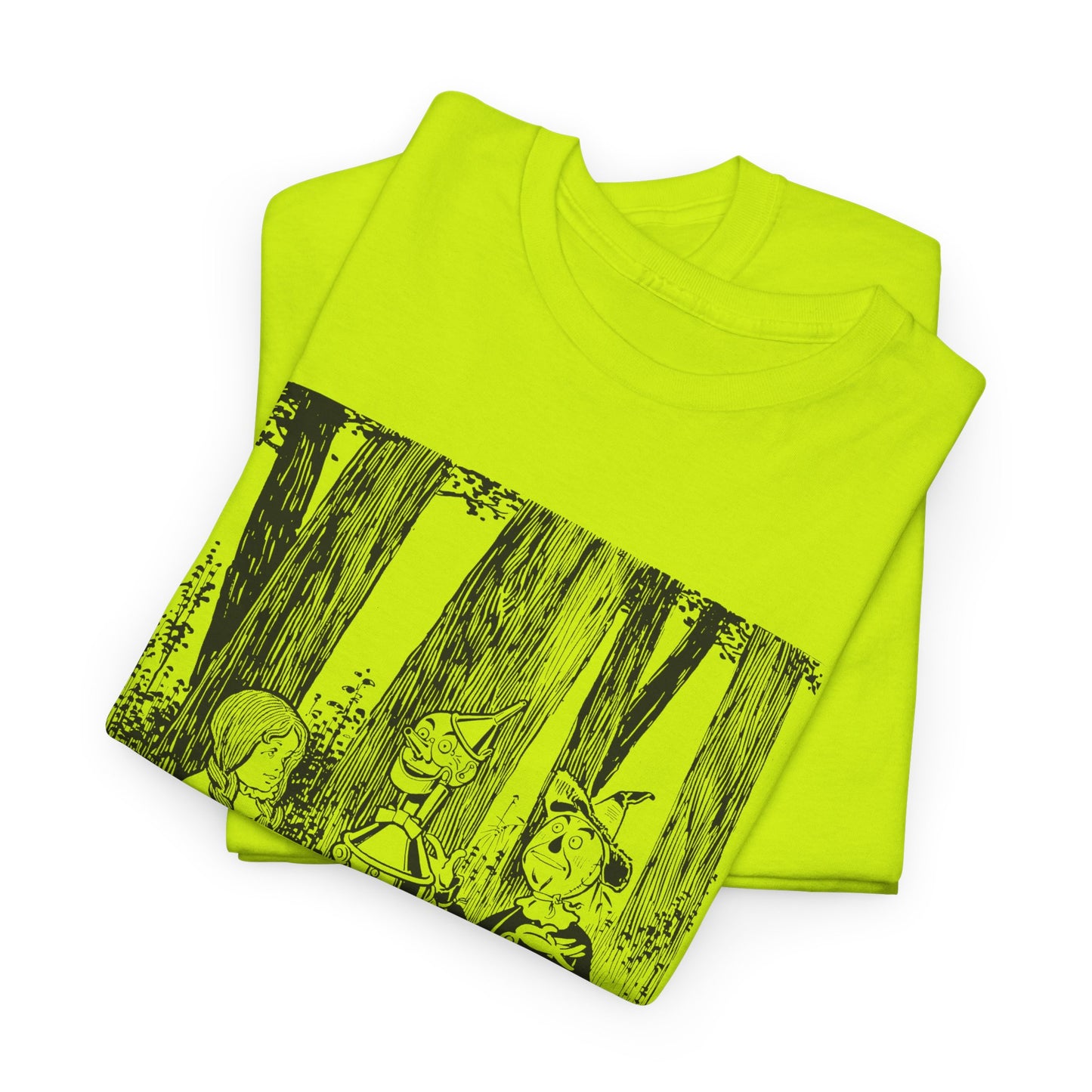 1900 w.w denslow's illustration for the wonderful wizard of oz dorothy and friends in forest tshirt