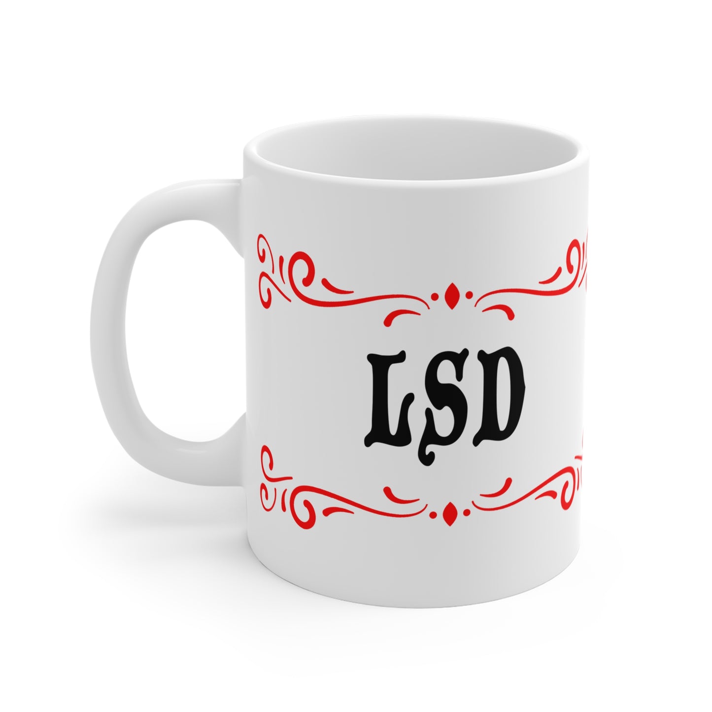 vintage inspired tongue in cheek lsd drug mug