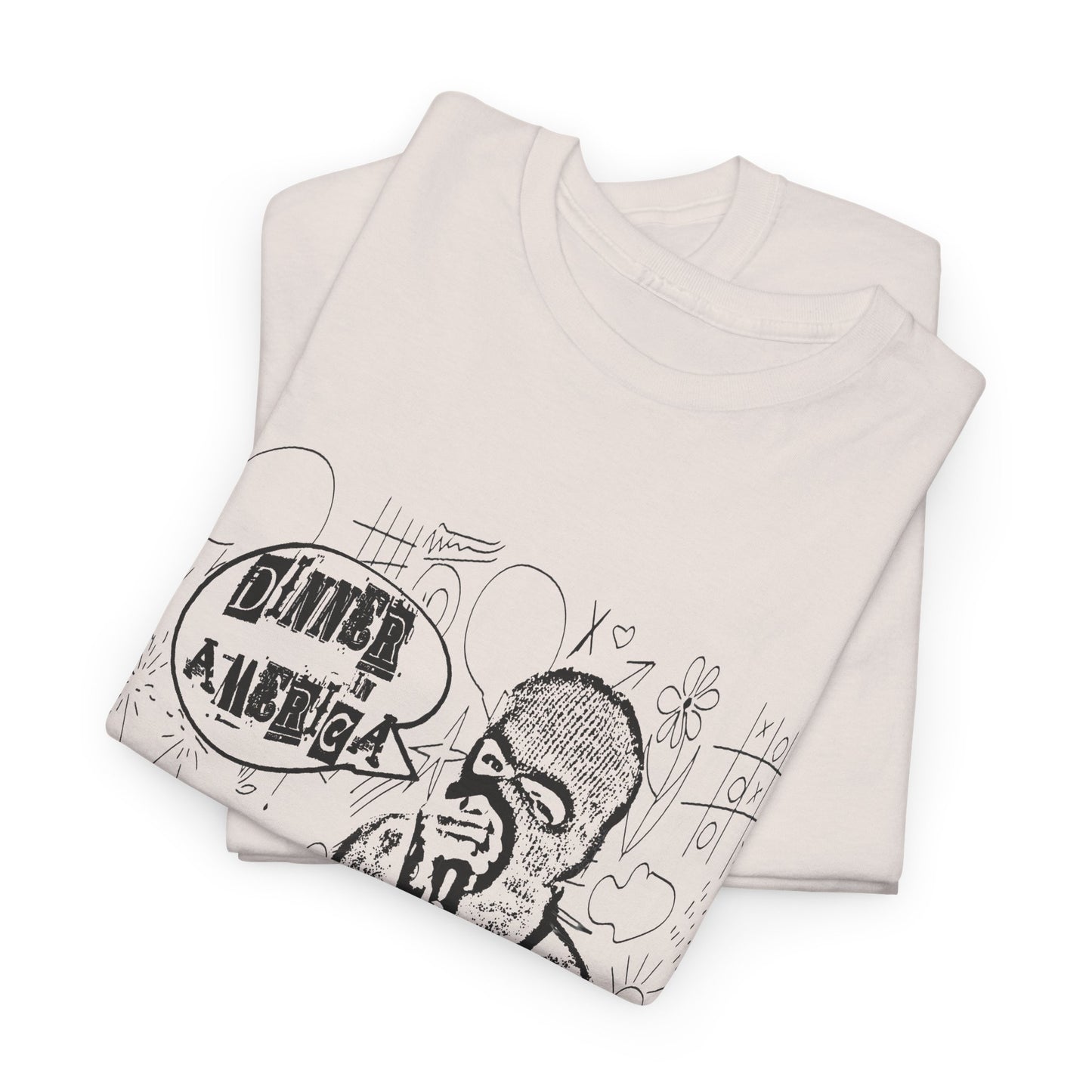 dinner in america john q psyops doodle art fan art tshirt