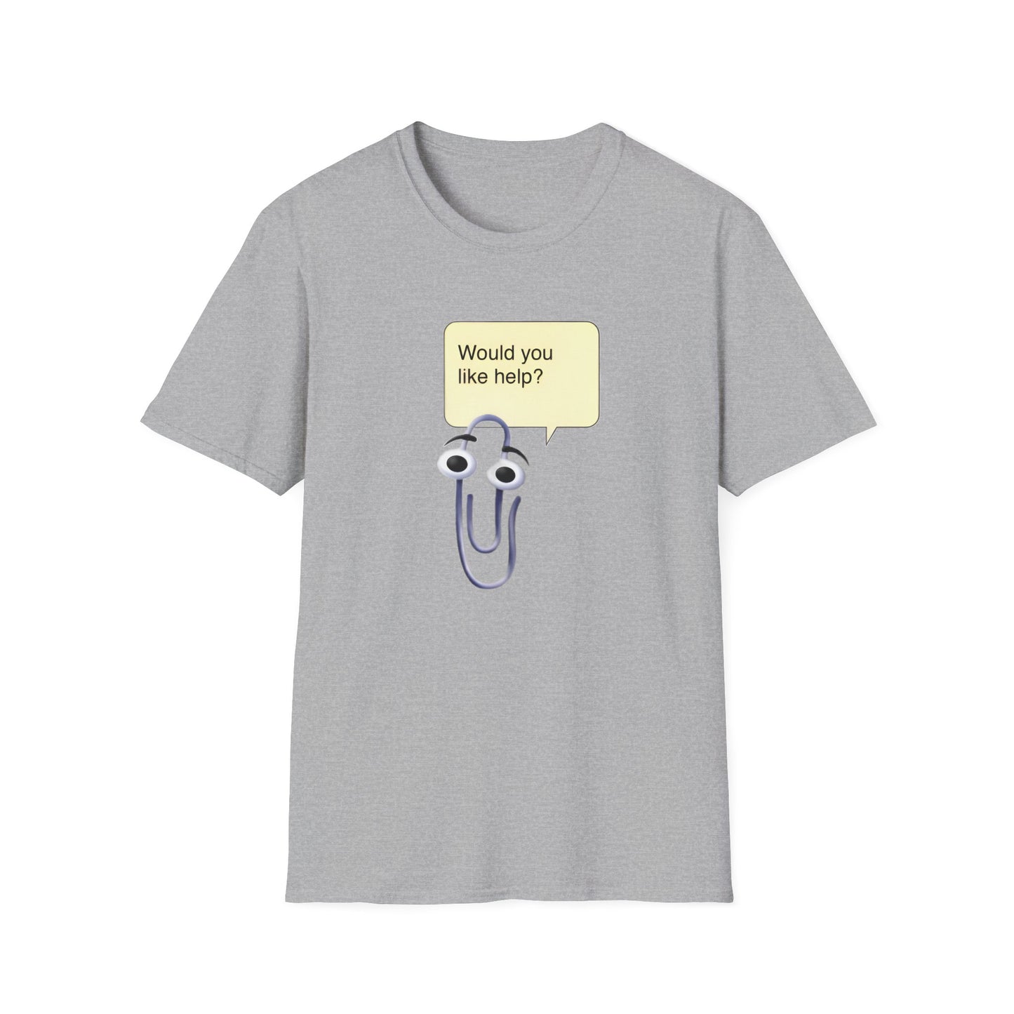 clippy tshirt would you like help? tshirt