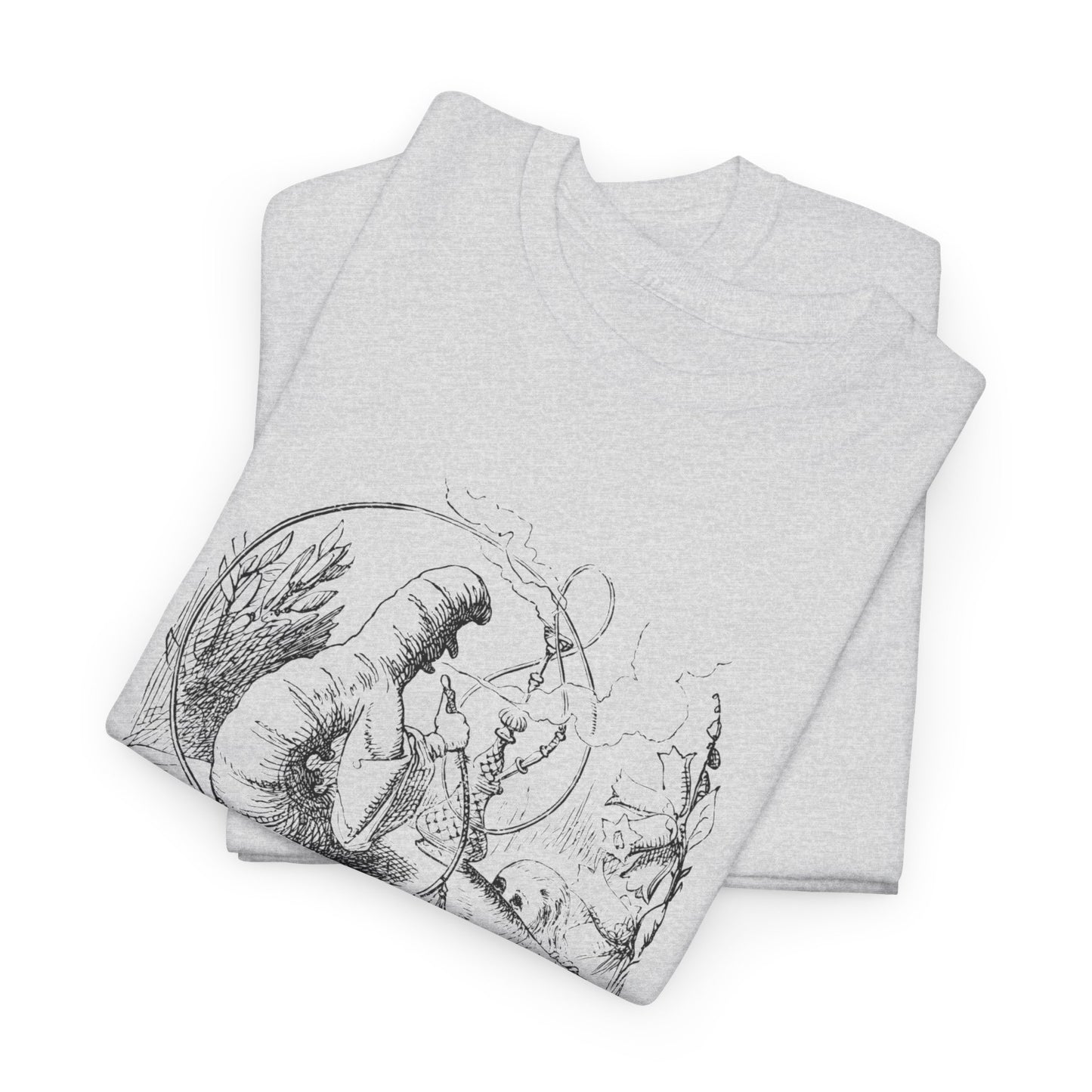 1865 alice's adventures in wonderland illustration by john tennial caterpillar tshirt