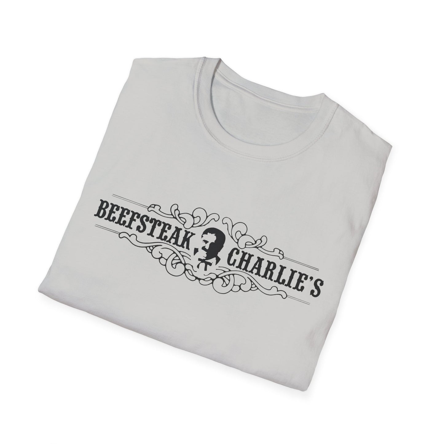 vintage defunct beefsteak charlie's logo tshirt