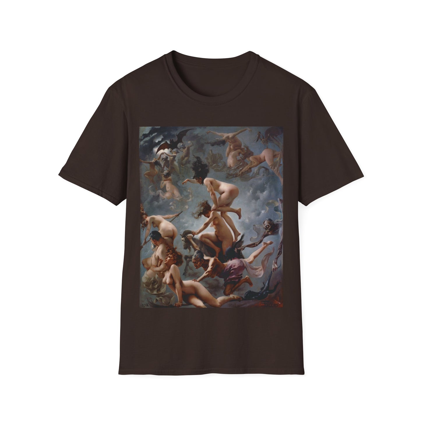 1878 painting witches going to their sabbath by luis ricardo falero tshirt