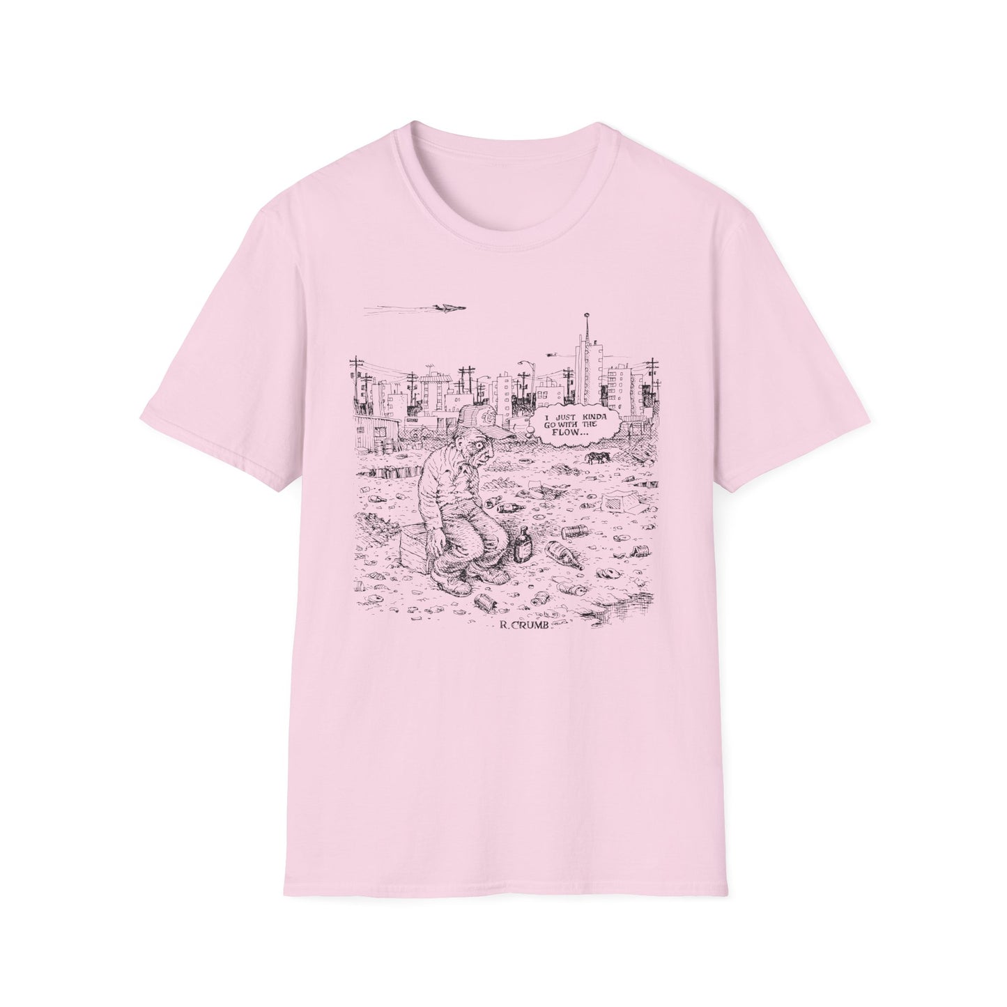 r. crumb i just kinda go with the flow 2 tshirt