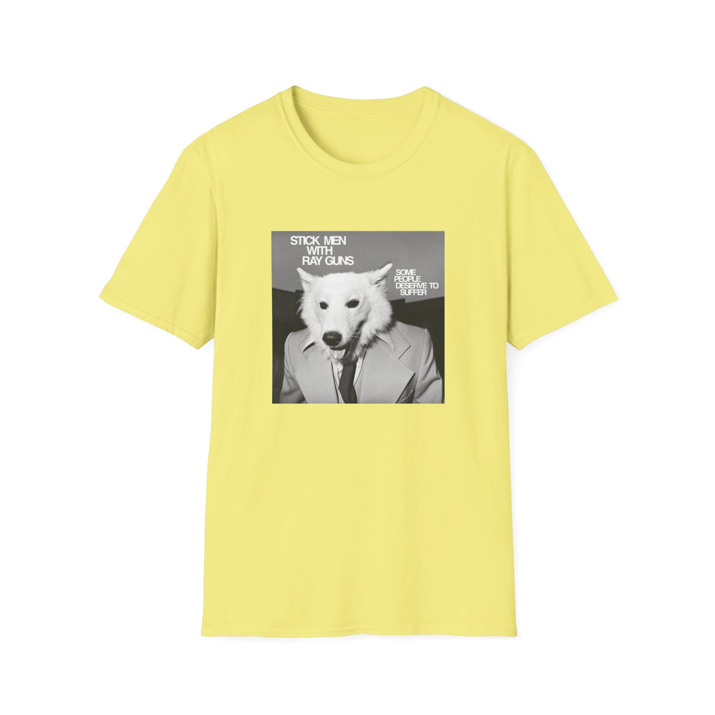 stick men with ray guns some people deserve to suffer 1980s texas punk band tshirt